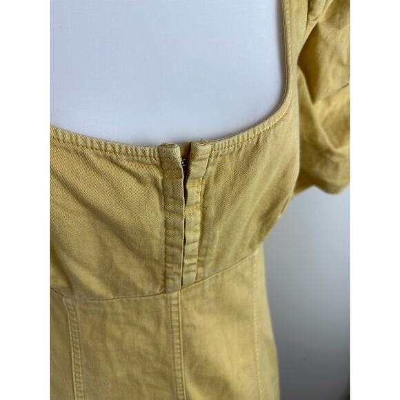 NWT Free People Cheyenne Denim Dress in Sand Dune - Small - Picture 3 of 10